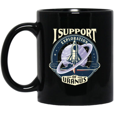 Exploration Of Uranus Black Mug 11oz (2-sided)