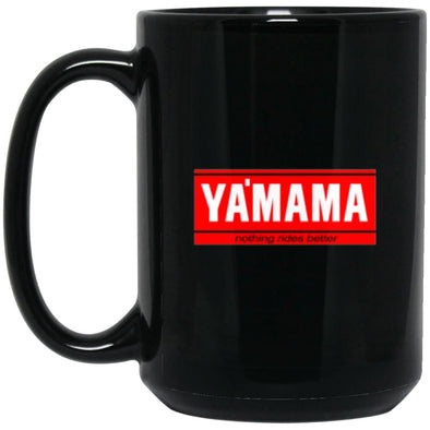 YA'MAMA Black Mug 15oz (2-sided)