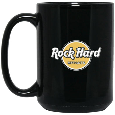 Rock Hard Black Mug 15oz (2-sided)