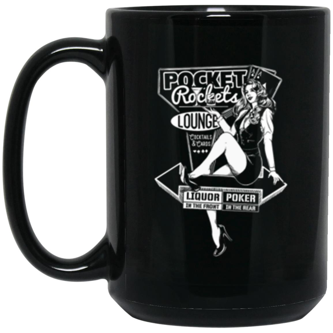 Pocket Rockets Black Mug 15oz (2sided) The Dude's Threads