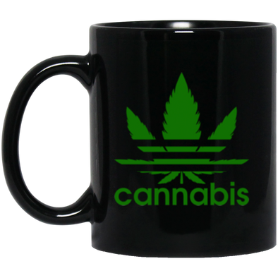 Cannabis Adidas Black Mug 11oz (2-sided)