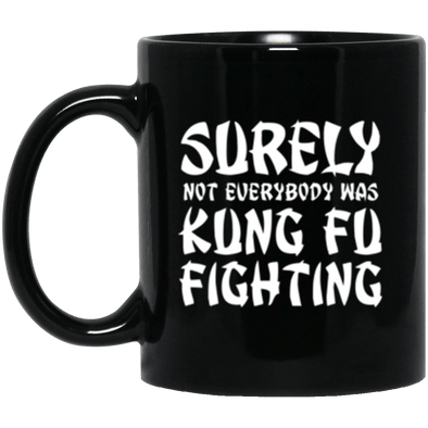 Kung Fu Fighting Black Mug 11oz (2-sided)