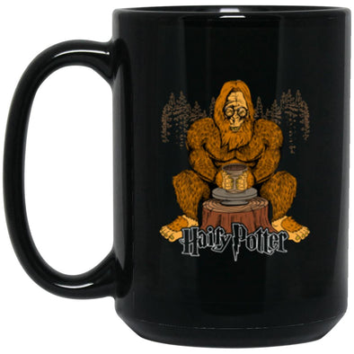 Hairy Potter Bigfoot Black Mug 15oz (2-sided)