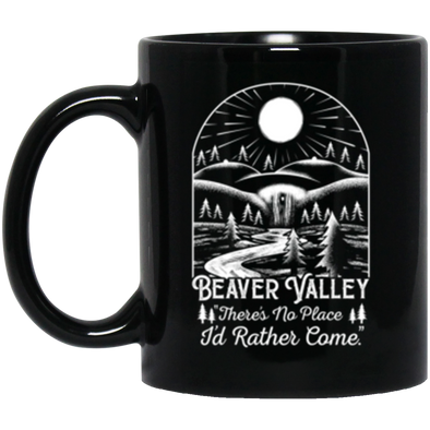 Beaver Valley Black Mug 11oz (2-sided)