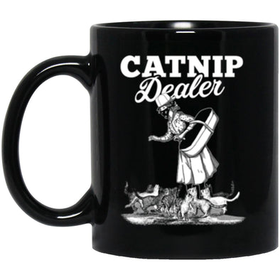 Catnip Dealer Black Mug 11oz (2-sided)