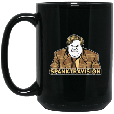 Spanktravision Black Mug 15oz (2-sided)