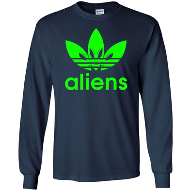 T-Shirts - Green Aliens (not Adidas) Long Sleeve