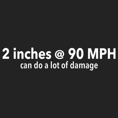 Two Inches at 90 MPH