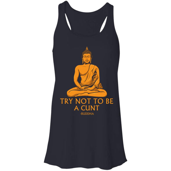 Buddha Cunt Flowy Racerback Tank