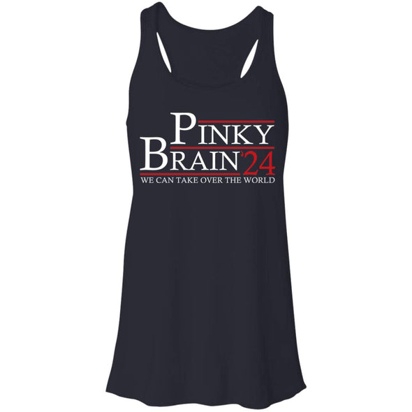 Pinky Brain 24 Flowy Racerback Tank