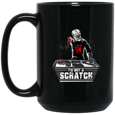 Tis But a Scratch Black Mug 15oz (2-sided)
