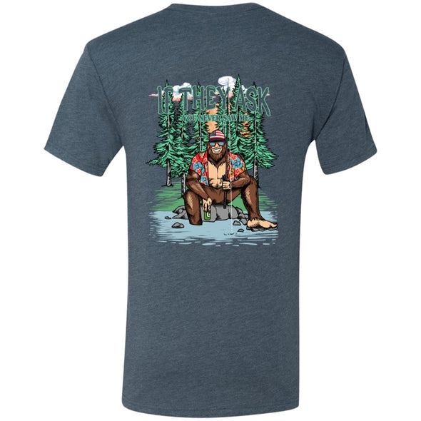 Bigfoot Fishing Premium Triblend Tee (Back Side Print)