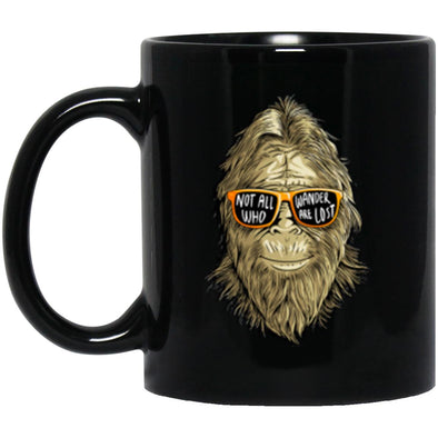 Bigfoot Wander Black Mug 11oz (2-sided)