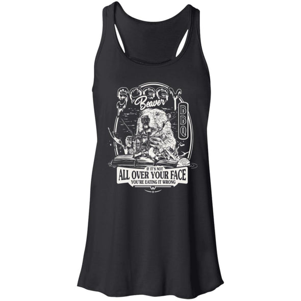 Soggy Beaver BBQ Flowy Racerback Tank