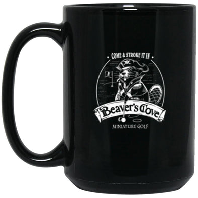 Beaver Cove Mini Golf 15oz Black Mug