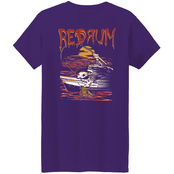 Red Drum (Back Print ) Ladies Cotton Tee