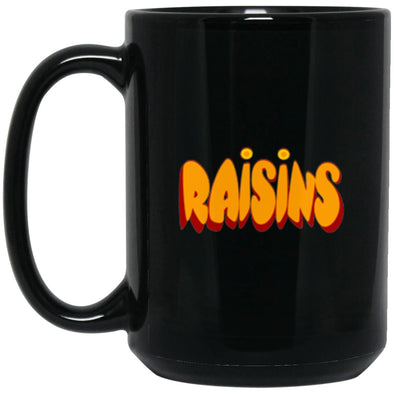 Raisins Black Mug 15oz (2-sided)