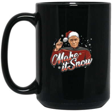 Make It Snow Picard Black Mug 15oz (2-sided)