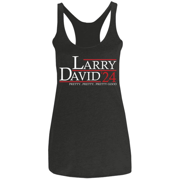 Larry David 24 Ladies Racerback Tank