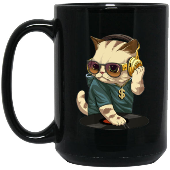 DJ Phee-Lyne Black Mug 15oz (2-sided)