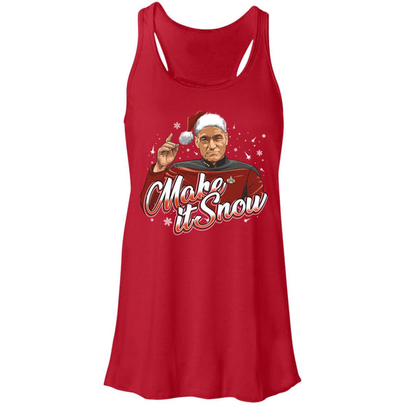 Make It Snow Picard Flowy Racerback Tank