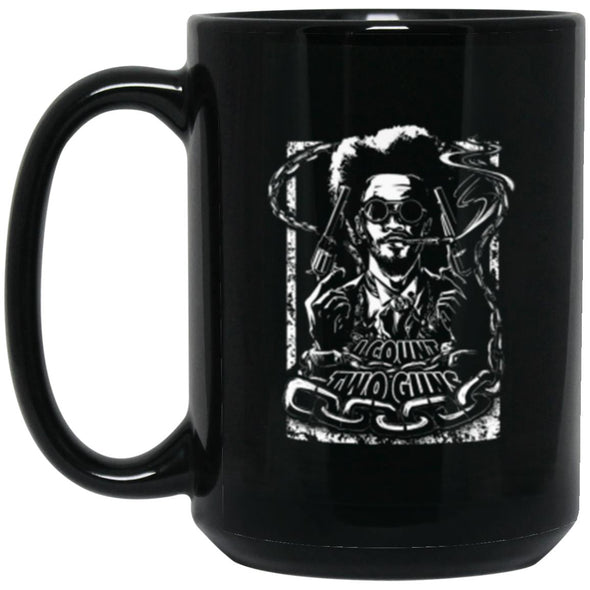 Django Two Guns Black Mug 15oz (2-sided)