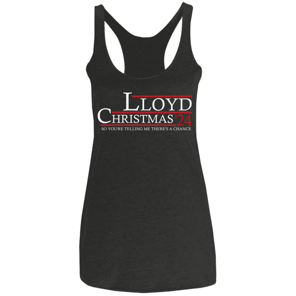Lloyd Christmas 24 Ladies Racerback Tank