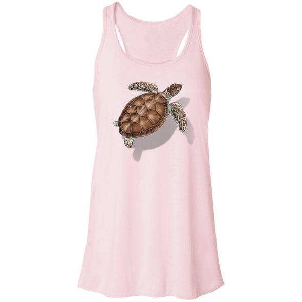 Sea Turtle Shadow Flowy Racerback Tank