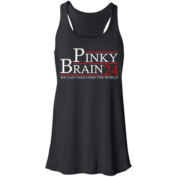 Pinky Brain 24 Flowy Racerback Tank