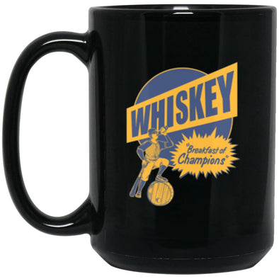 Whiskey Breakfast Black Mug 15oz (2-sided)