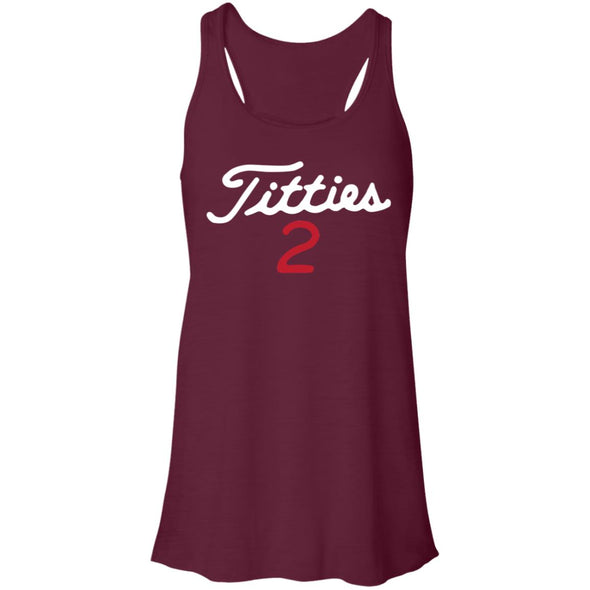 Titties 2 4Flowy Racerback Tank