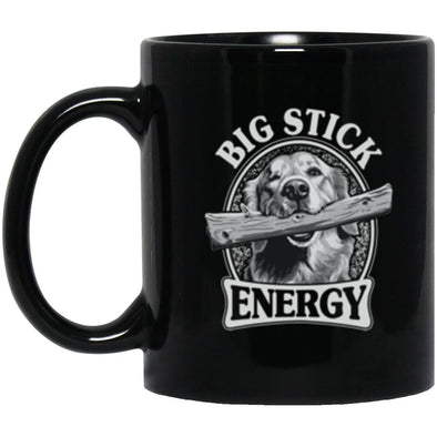 Big Stick Energy Black Mug 11oz (2-sided)