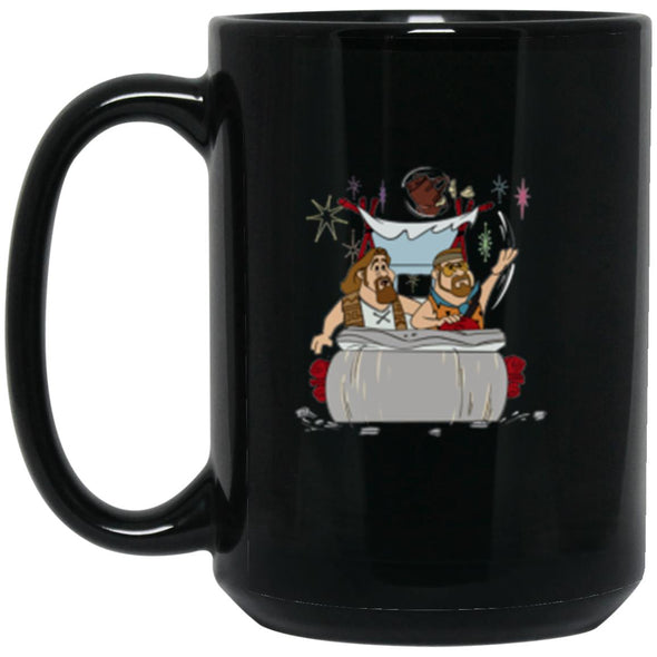 The Big Rockbowski Black Mug 15oz (2-sided)