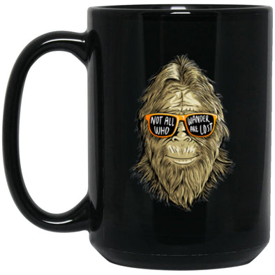 Bigfoot Wander Black Mug 15oz (2-sided)