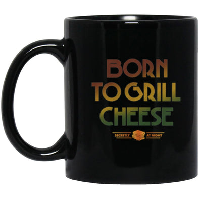 Born To Grill Cheese Black Mug 11oz (2-sided)