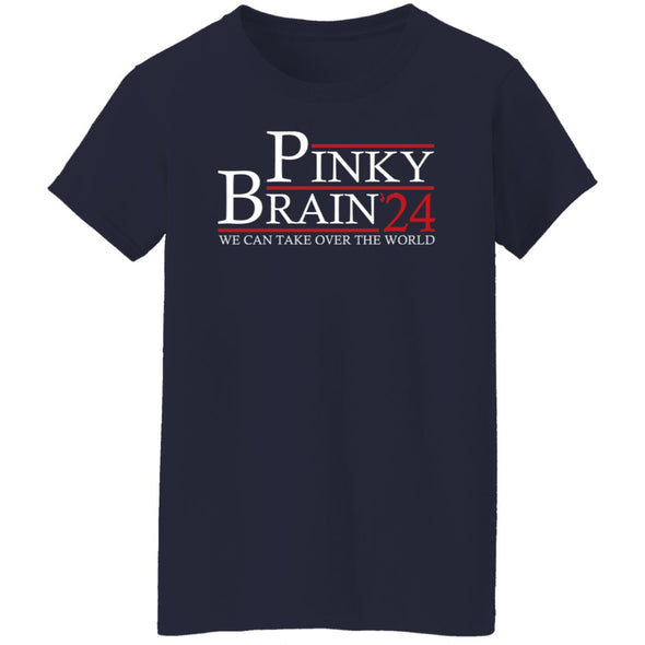 Pinky Brain 24 Ladies Cotton Tee