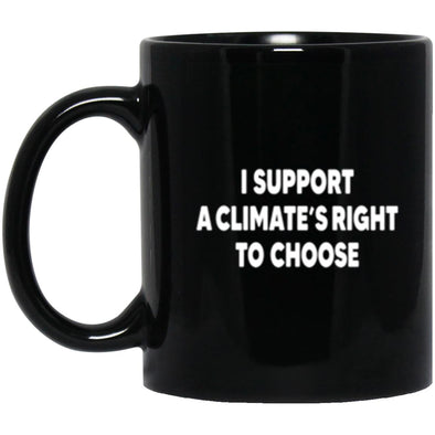 Climate's Right To Choose Black Mug 11oz (2-sided)