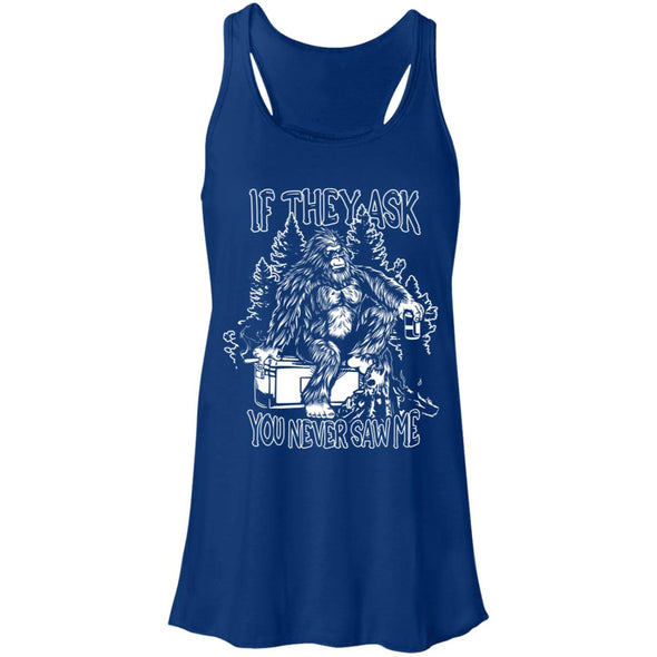 Bigfoot Camping Flowy Racerback Tank