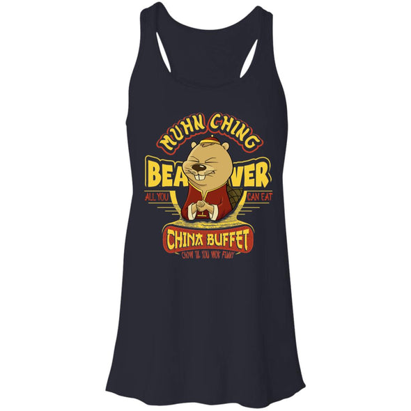 Muhn Ching Beaver Buffet Flowy Racerback Tank