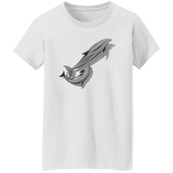 Dolphins Shadow Ladies Cotton Tee