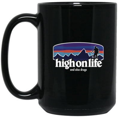 High on Life Black Mug 15oz (2-sided)