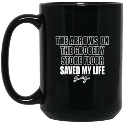 Arrows Saved My Life 2 Black Mug 15oz (2-sided)