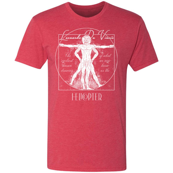 The Vitruvian Helicopter Premium Triblend Tee
