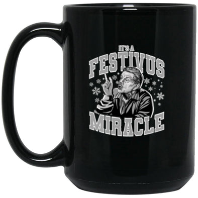 Festivus Miracle Black Mug 15oz (2-sided)