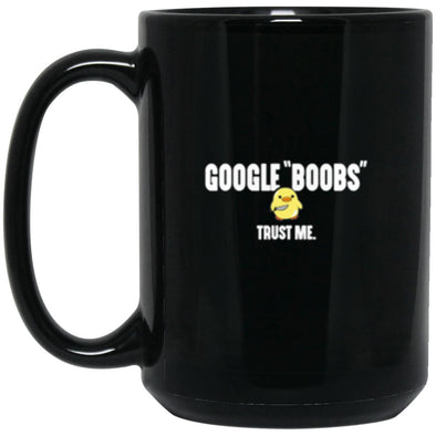 Google "Boobs" 15oz Black Mug