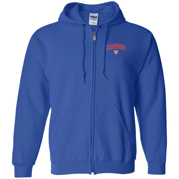 Harverd Zip Up Hooded Sweatshirt