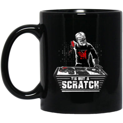 Tis But a Scratch Black Mug 11oz (2-sided)