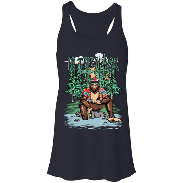 Bigfoot Fishing Flowy Racerback Tank