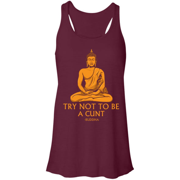 Buddha Cunt Flowy Racerback Tank