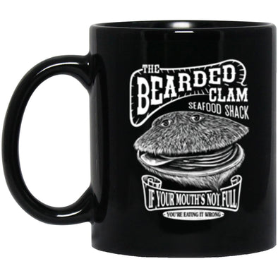 The Bearded Clam Black Mug 11oz (2-sided)